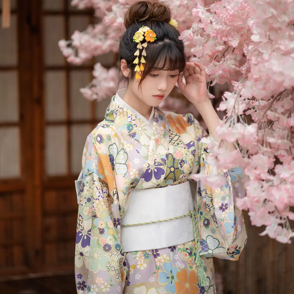 2026 Japanese Vintage Women Kimono Dress National Flower Print Kimono Robe With Obi Traditional Yukata Girl Photography Clothing
2026 Japanese Vintage Women Kimono Dress National Flower Print Kimono Robe With Obi Traditional Yukata Girl Photography Clothing