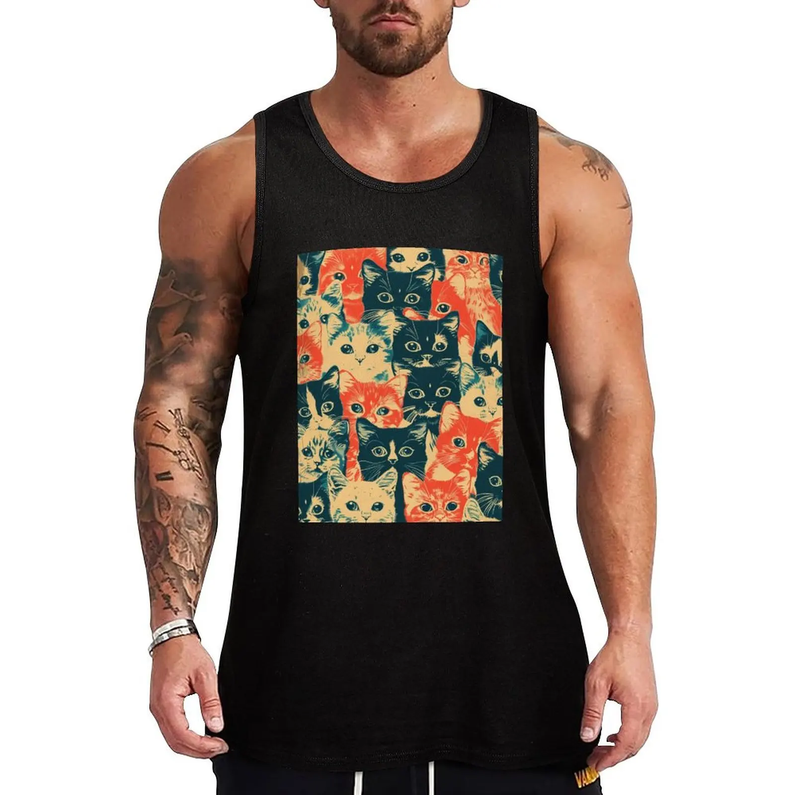 Funny Cats Kittens Pattern Art Cute Vintage Art Tank Top Bodybuilding clothing man men clothes Men's summer vest
Funny Cats Kittens Pattern Art Cute Vintage Art Tank Top Bodybuilding clothing man men clothes Men's summer vest