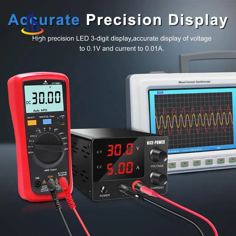 A33Z-NICE-POWER DC Power Supply Variable, 30V 5A Adjustable Switching Regulated Power Supply With Encoder, LED Display
A33Z-NICE-POWER DC Power Supply Variable, 30V 5A Adjustable Switching Regulated Power Supply With Encoder, LED Display