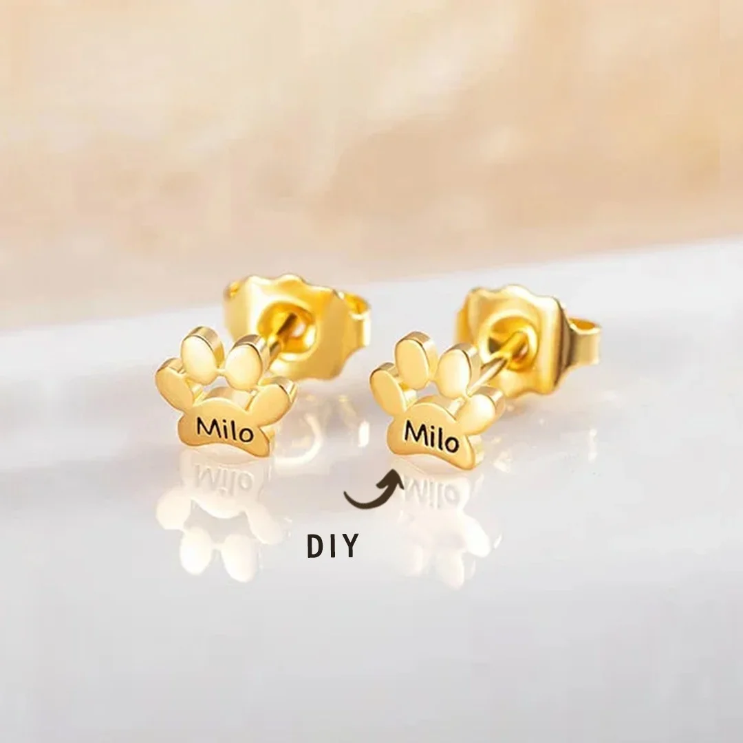 2025 New hot-selling stainless steel pet dog cat paw personalized DIY engraved earrings for women jewelry gift
2025 New hot-selling stainless steel pet dog cat paw personalized DIY engraved earrings for women jewelry gift
