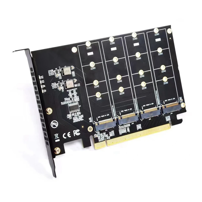 M.2 NVME To Pcie X16 Adapter Converter Card 4 Port NVME Expansion Card For 2230 2242 2260 2280 SSD
M.2 NVME To Pcie X16 Adapter Converter Card 4 Port NVME Expansion Card For 2230 2242 2260 2280 SSD