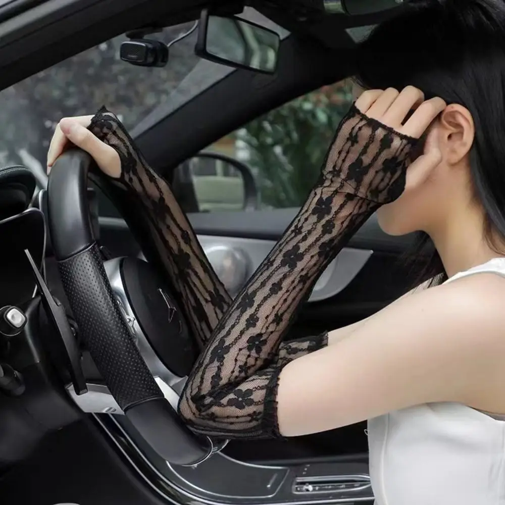 Summer Outdoor Breathable Sunscreen Sleeves Lace Mesh Ultra Thin Lace Arm Sleeves UV Protection Fingerless Long Gloves Girls
Summer Outdoor Breathable Sunscreen Sleeves Lace Mesh Ultra Thin Lace Arm Sleeves UV Protection Fingerless Long Gloves Girls