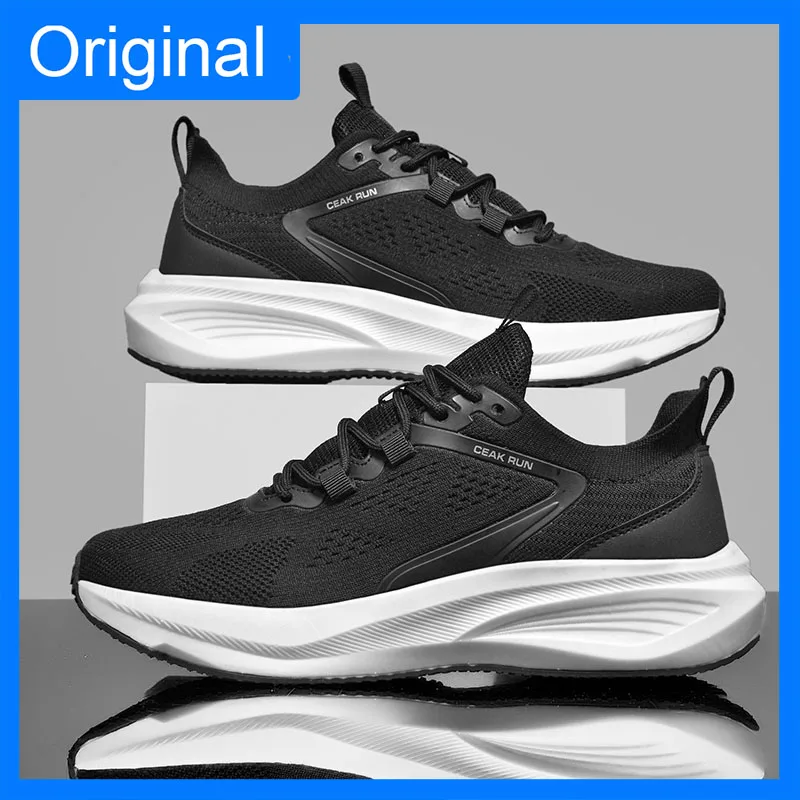 Men Sneakers Trendy Black Mesh Breathable Lightweight Thick Sole Rebound Lace Up Outdoor Running Exercise Tennis Shoes for Men
Men Sneakers Trendy Black Mesh Breathable Lightweight Thick Sole Rebound Lace Up Outdoor Running Exercise Tennis Shoes for Men