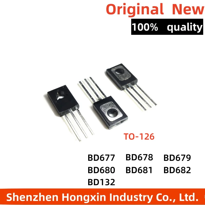 10 pieces of BD677 678 679 680 681 682 132 direct insertion TO-126 power transistor
10 pieces of BD677 678 679 680 681 682 132 direct insertion TO-126 power transistor