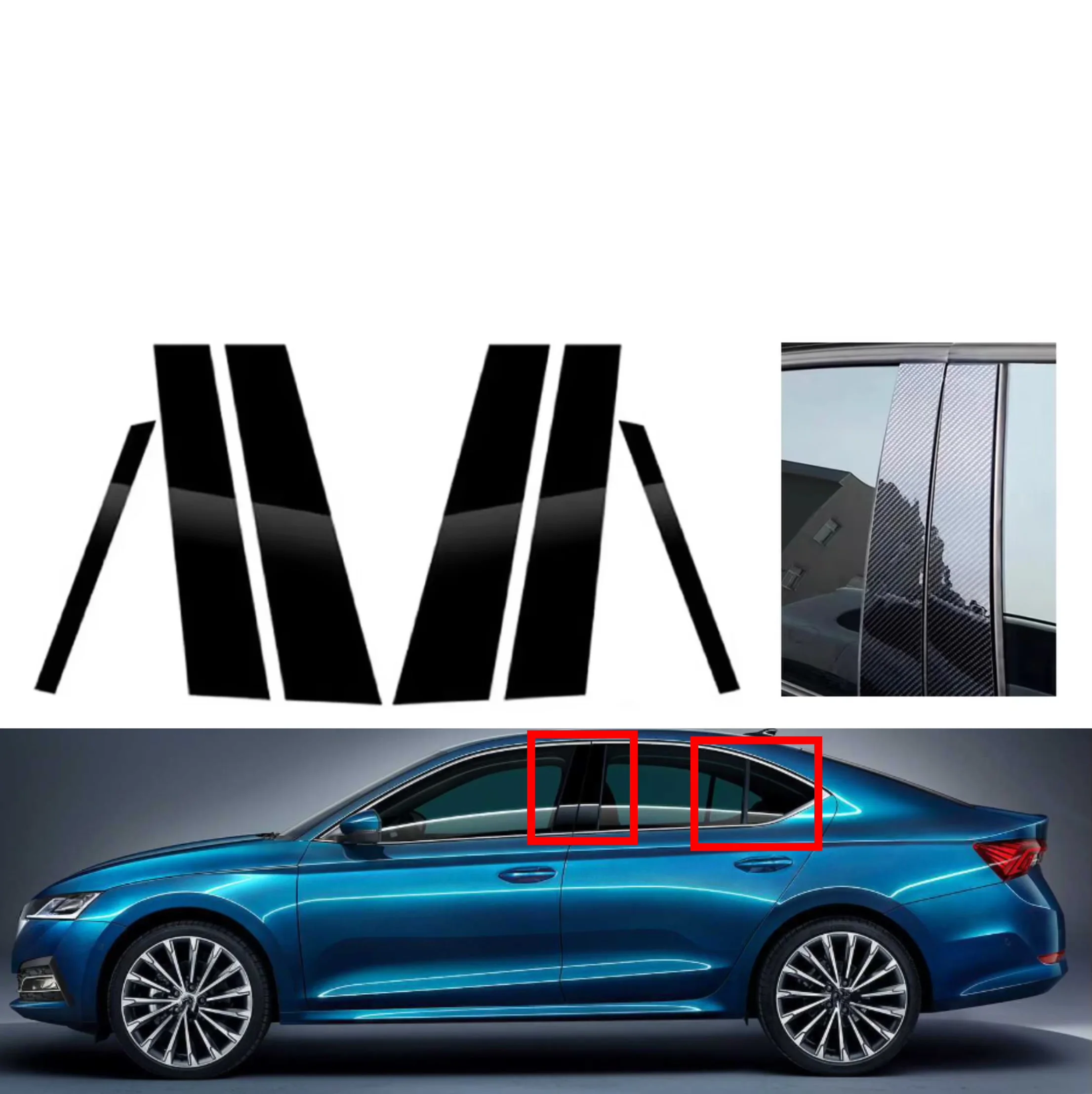 6pcs Fit For Skoda Octavia Mk4 2020 2021 2022 2023 Gloss Black Pillar Posts Car Door Side Window Trim Sticker Decoration Cover
6pcs Fit For Skoda Octavia Mk4 2020 2021 2022 2023 Gloss Black Pillar Posts Car Door Side Window Trim Sticker Decoration Cover