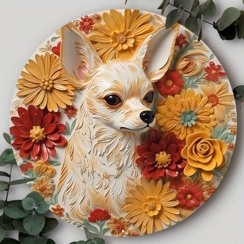 Aluminum Metal Sign 2D Flat Circular Wreath Logo, Tavern Club Home Scene Decoration, Chihuahua, Decorative Wall Poster
Aluminum Metal Sign 2D Flat Circular Wreath Logo, Tavern Club Home Scene Decoration, Chihuahua, Decorative Wall Poster