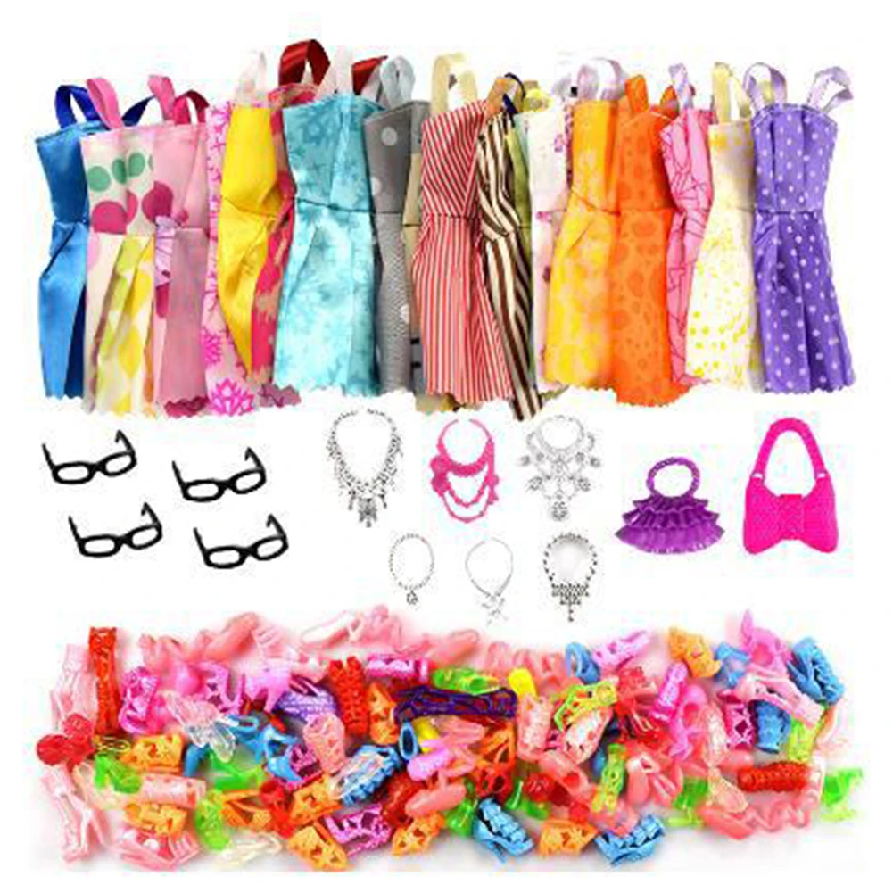 32pcs Doll Clothes Short Dress Highheels Necklace Glasses Bag Doll Accessories Sister Girl Toy Doll Dressing up Fashion Set
32pcs Doll Clothes Short Dress Highheels Necklace Glasses Bag Doll Accessories Sister Girl Toy Doll Dressing up Fashion Set