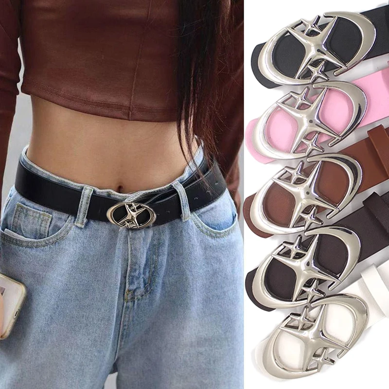 Y2K Punk Moon Star Buckle Belt Cross Metal Vintage Gothic Men Women Y2k Belt Pu Leather Waistband Jeans Pants Decorative Belt
Y2K Punk Moon Star Buckle Belt Cross Metal Vintage Gothic Men Women Y2k Belt Pu Leather Waistband Jeans Pants Decorative Belt