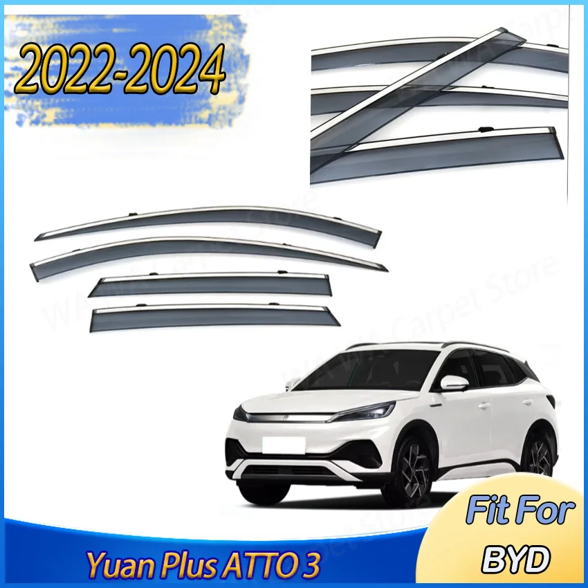 Rain Eyebrow for BYD Yuan Plus ATTO 3 2022-2024 Door Wind Deflectors Weather Shield CAR Accessories Exterior Thickened Body Kit
Rain Eyebrow for BYD Yuan Plus ATTO 3 2022-2024 Door Wind Deflectors Weather Shield CAR Accessories Exterior Thickened Body Kit