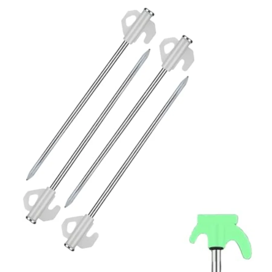 Heavy Duty Steel Tent Stakes - Glow-in-the-Dark Durable Metal Ground Stakes for Tents Tarps Canopy Accessories
Heavy Duty Steel Tent Stakes - Glow-in-the-Dark Durable Metal Ground Stakes for Tents Tarps Canopy Accessories