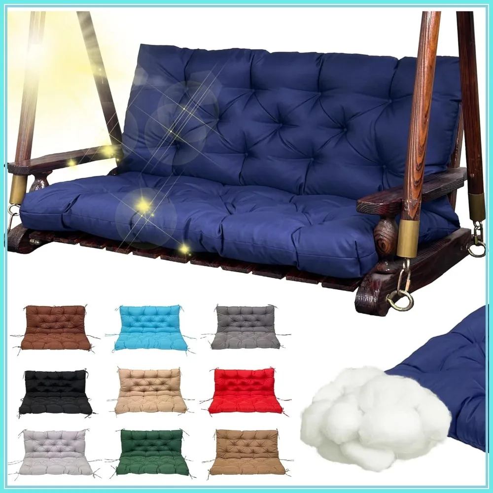 Waterproof Swing Cushions for 2-3 Seater Outdoor Bench with Ties and Backrest, 4" Thick Patio Chair Pad
Waterproof Swing Cushions for 2-3 Seater Outdoor Bench with Ties and Backrest, 4" Thick Patio Chair Pad