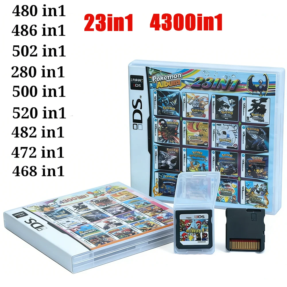 Pokemon Game 3DS Game Card Combined Card 4300 In 1 23 In 1 NDS Combined Card Cassette
Pokemon Game 3DS Game Card Combined Card 4300 In 1 23 In 1 NDS Combined Card Cassette