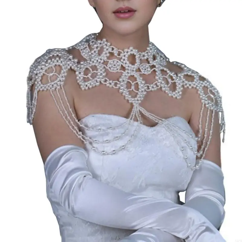 Sophisticated Pearls Chain Necklace Shoulder Shawl Multifunction Tassels Ornament for Both Formal and Casual Outfits
Sophisticated Pearls Chain Necklace Shoulder Shawl Multifunction Tassels Ornament for Both Formal and Casual Outfits