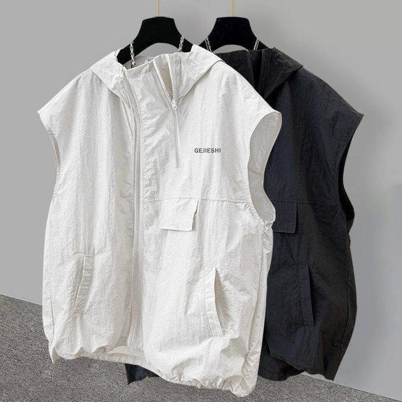 Summer Men's Basketball Sportswear Zipper Design Sleeveless Hoodie Vest Standard Fit Casual Style Breathable Polyester Fiber
Summer Men's Basketball Sportswear Zipper Design Sleeveless Hoodie Vest Standard Fit Casual Style Breathable Polyester Fiber