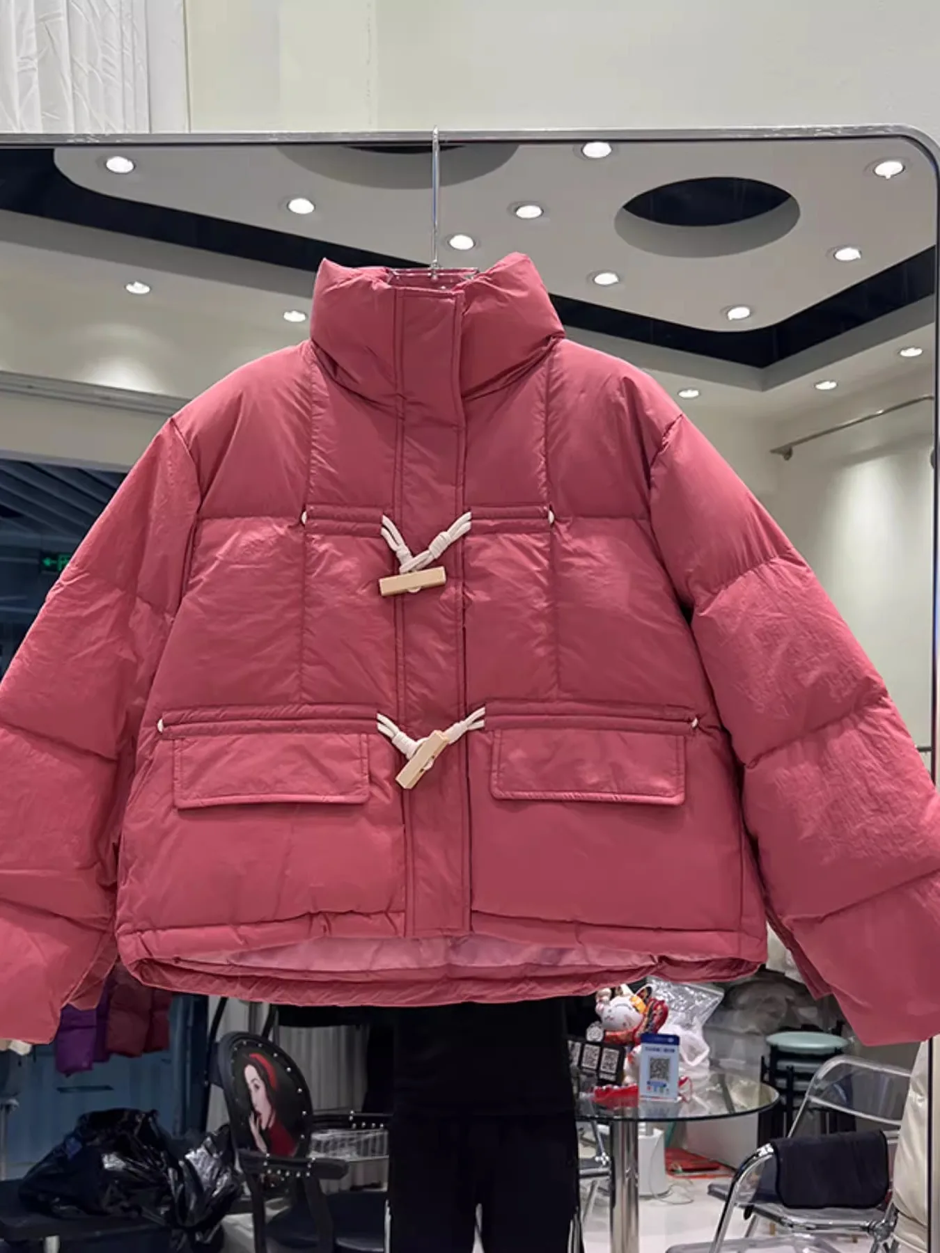 Women's ort Puffer Jaet Autumn Winter Thi Warm Stand Collar Loose Bread Sle Coat Button Outerwear Du down Filling
Women's ort Puffer Jaet Autumn Winter Thi Warm Stand Collar Loose Bread Sle Coat Button Outerwear Du down Filling