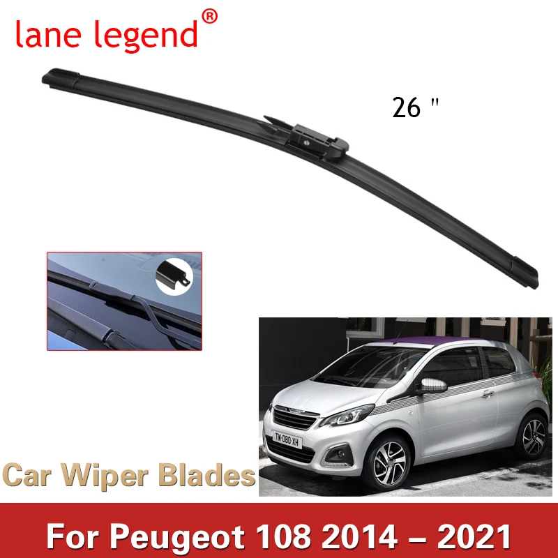 Lane Legend Wiper Front Wiper Blades 1pcs For Peugeot 108 2014 - 2021 Windshield Windscreen Window 26"
Lane Legend Wiper Front Wiper Blades 1pcs For Peugeot 108 2014 - 2021 Windshield Windscreen Window 26"