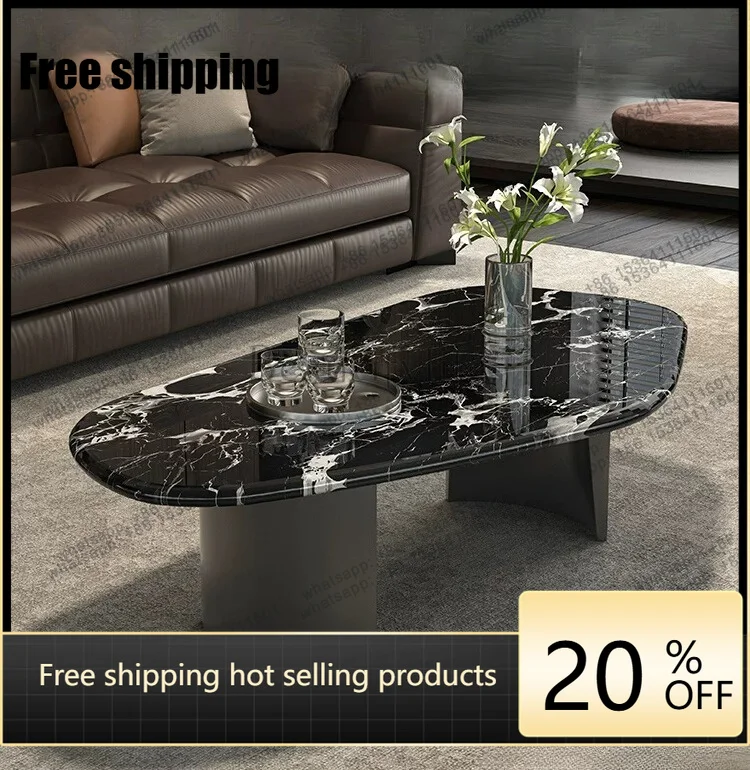 Natural marble coffee table Italian minimalist black rose luxury stone coffee table high-end household small apartment
Natural marble coffee table Italian minimalist black rose luxury stone coffee table high-end household small apartment