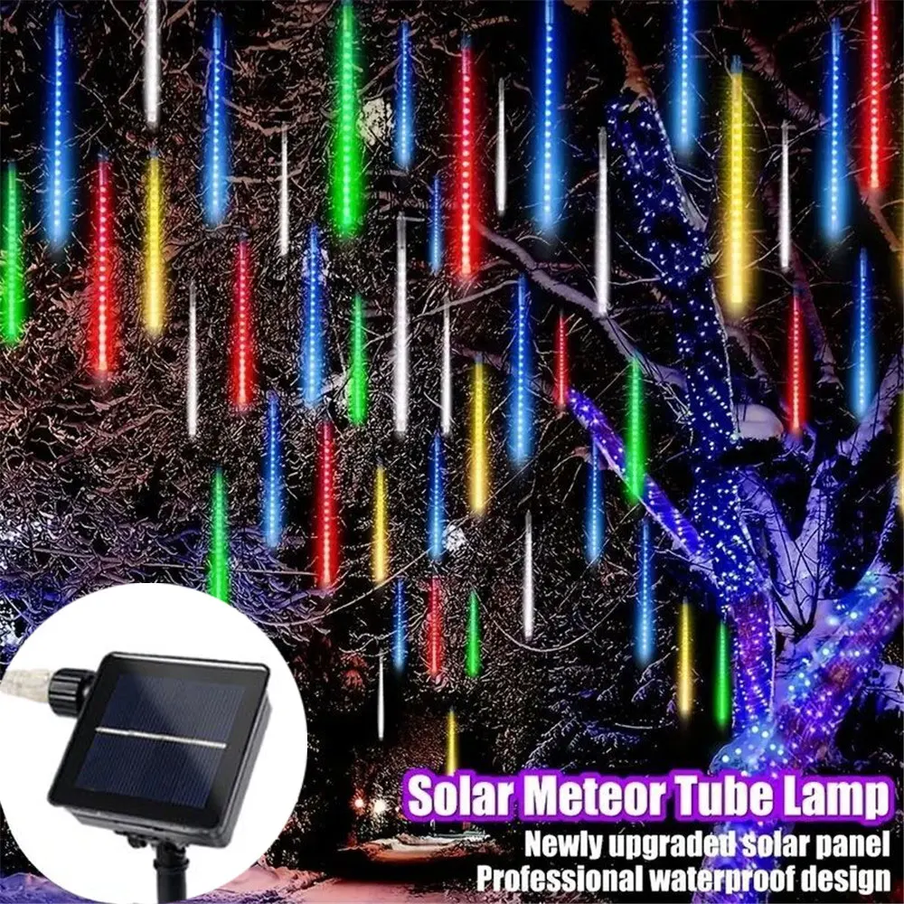 30/50CM 8 Tubes Fairy Holiday Light Christmas Decoration Solar Meteor Shower Light LED String Light Garlands for Wedding Garden
30/50CM 8 Tubes Fairy Holiday Light Christmas Decoration Solar Meteor Shower Light LED String Light Garlands for Wedding Garden