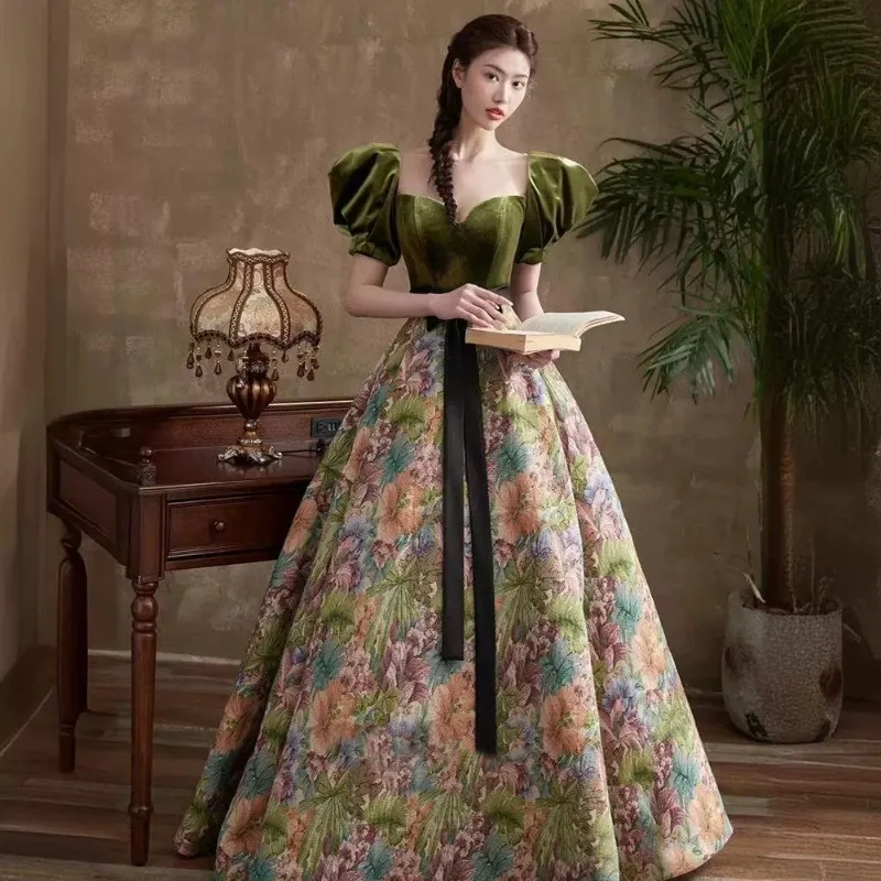 Banquet Bubble Sleeve Evening Dress 2025 New Style Retro Fashion Fashion Socialite Temperament Birthday Host Princess Dress
Banquet Bubble Sleeve Evening Dress 2025 New Style Retro Fashion Fashion Socialite Temperament Birthday Host Princess Dress