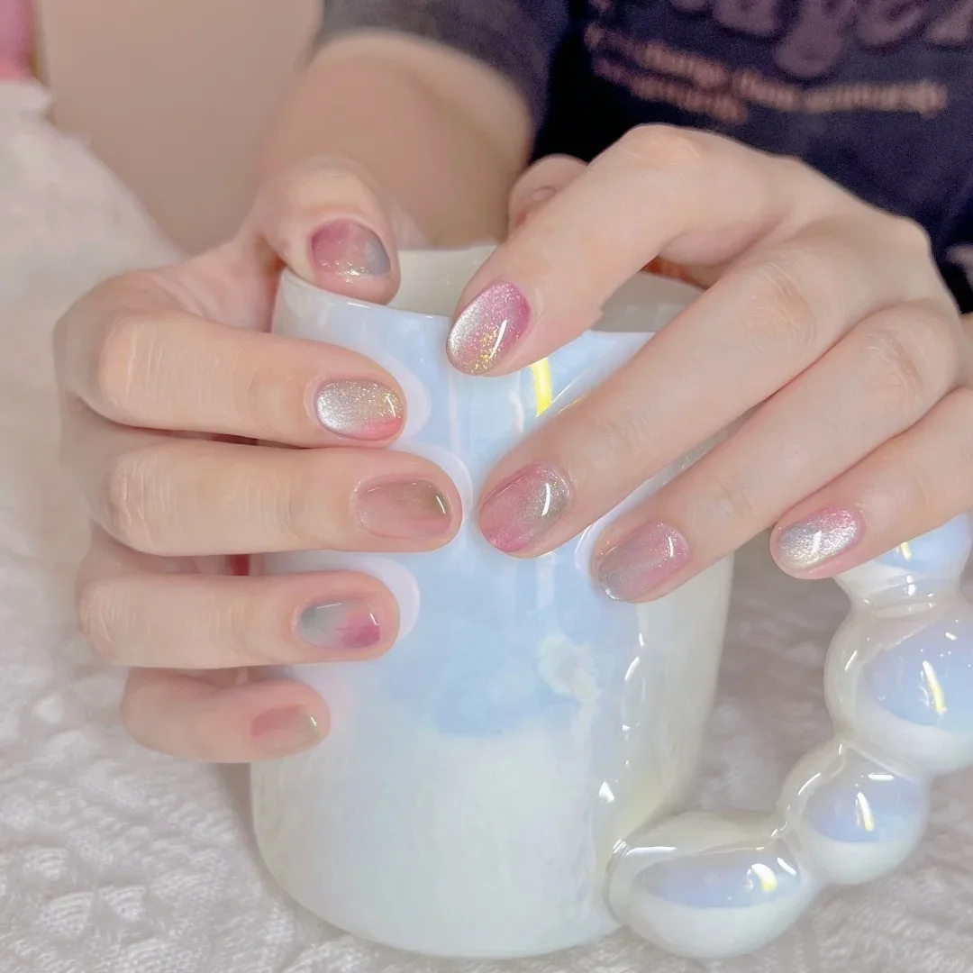 Candy Colored Gradient Cat Eye Nails Cute Handmade Detachable Nails Gentle Bling Nail
Candy Colored Gradient Cat Eye Nails Cute Handmade Detachable Nails Gentle Bling Nail