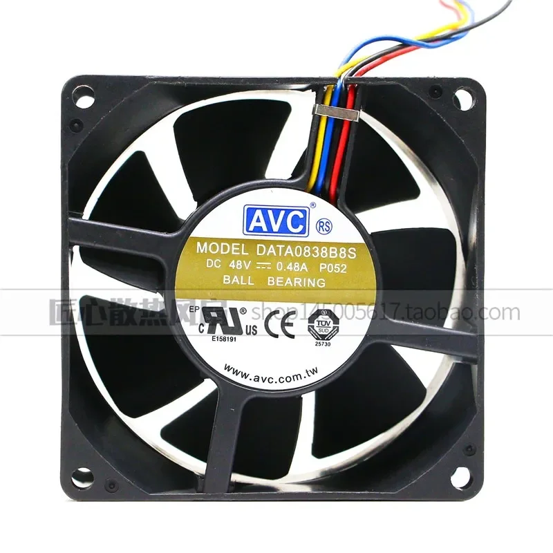 Original AVC DATA0838B8S 48V 0.48A 8038 8CM Inverter 4 Wire Speed Cooling Fan for Electronics
Original AVC DATA0838B8S 48V 0.48A 8038 8CM Inverter 4 Wire Speed Cooling Fan for Electronics