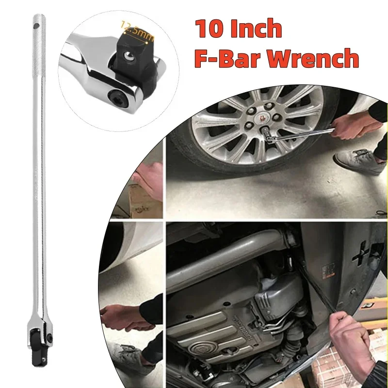 10 Inch1/2" F Rod Long Force Bar Activity Head Socket Wrench with Strong Force Lever Steering Long Handle Steel Repair Tool
10 Inch1/2" F Rod Long Force Bar Activity Head Socket Wrench with Strong Force Lever Steering Long Handle Steel Repair Tool
