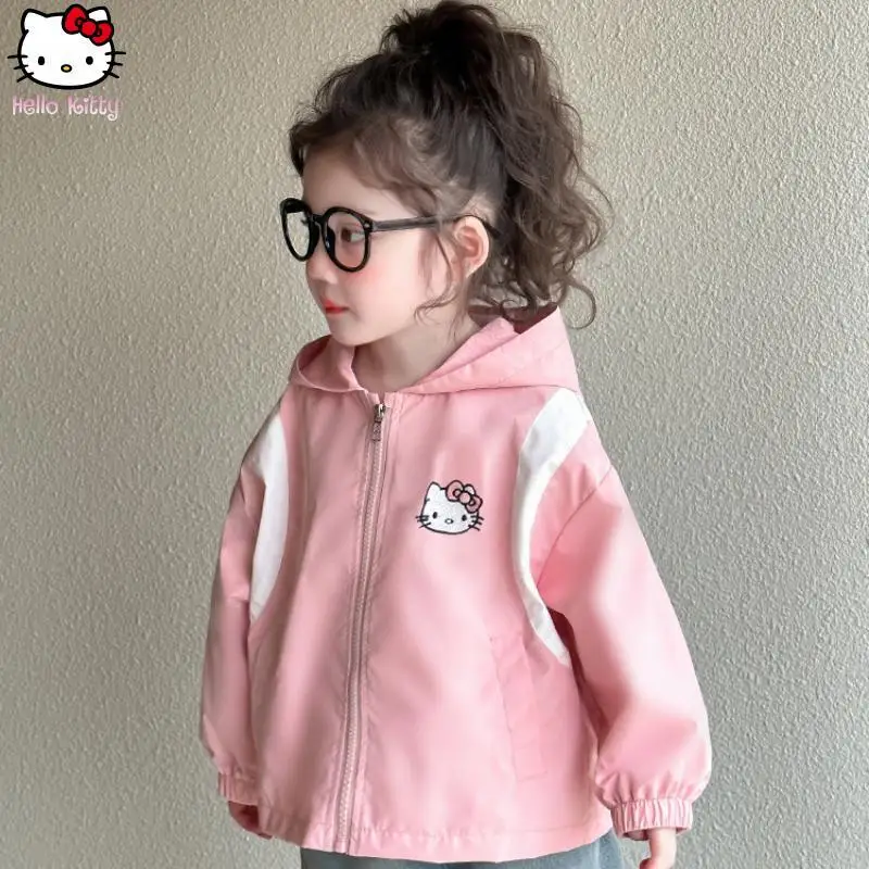 Girl's Hello Kitty Hooded Jacket Kawaii Spring and Autumn New Cartoon Submachine Jacket for Children Anime Trendy Sanrio Tops
Girl's Hello Kitty Hooded Jacket Kawaii Spring and Autumn New Cartoon Submachine Jacket for Children Anime Trendy Sanrio Tops