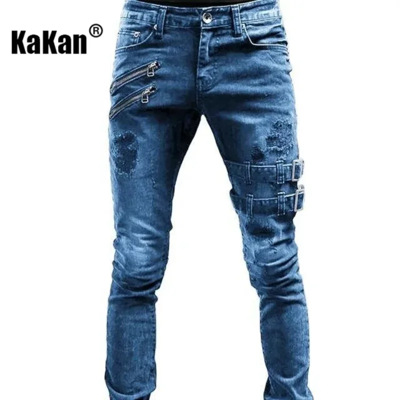 Kakan - High- Men's Motorcycle Personality able Tight-fitting Small Leg Jeans, Spring and Autumn New Long Jeans K05-0019
Kakan - High- Men's Motorcycle Personality able Tight-fitting Small Leg Jeans, Spring and Autumn New Long Jeans K05-0019