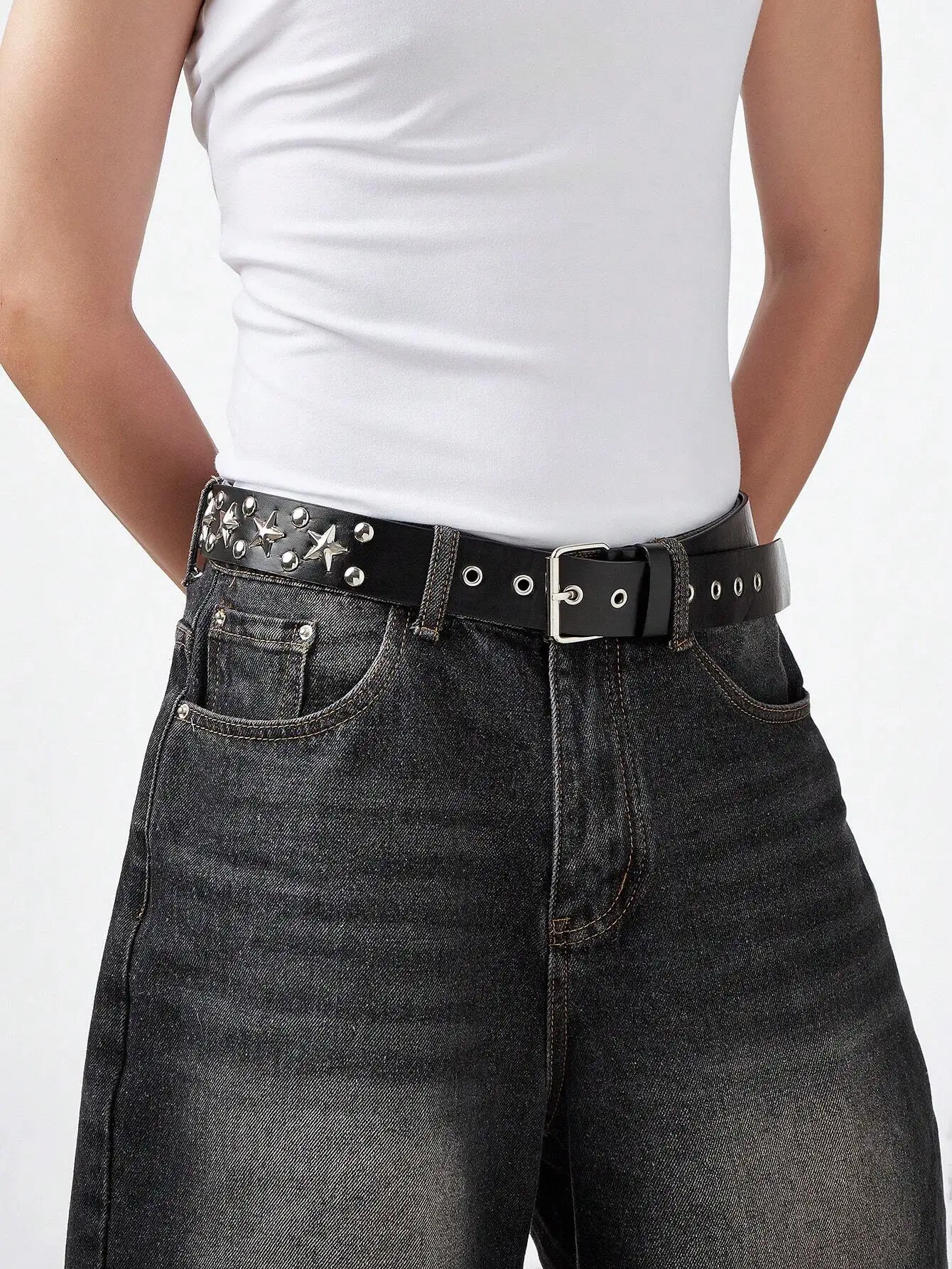 1pc Women's Punk Guitar Metal Decor Geometric Pattern Street Style PU Leather Rivet Belt, Accessory, Party
1pc Women's Punk Guitar Metal Decor Geometric Pattern Street Style PU Leather Rivet Belt, Accessory, Party