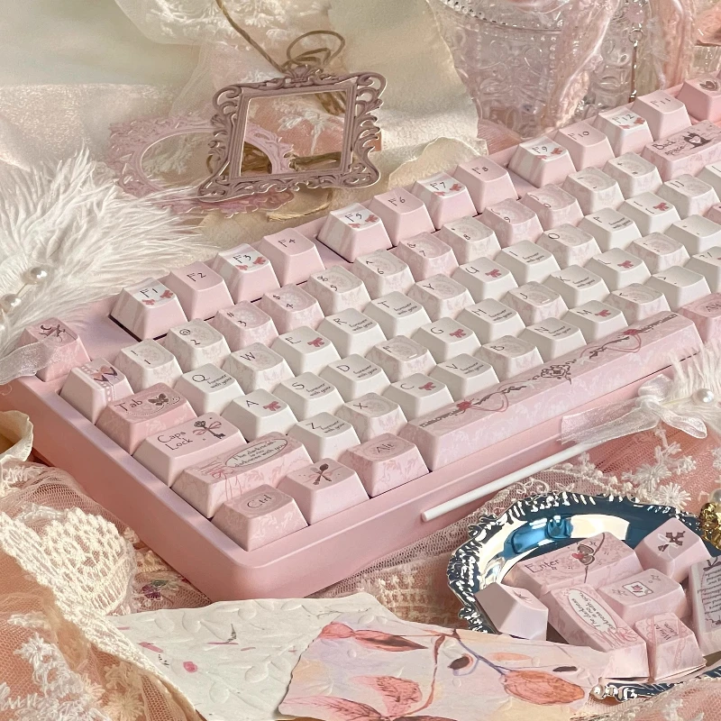 Элегантные розовые тематические колпачки Flower Covenant, набор PBT Cherry Profile, оригинальные колпачки ручной работы на заказ для механической клавиатуры
Элегантные розовые тематические колпачки Flower Covenant, набор PBT Cherry Profile, оригинальные колпачки ручной работы на заказ для механической клавиатуры