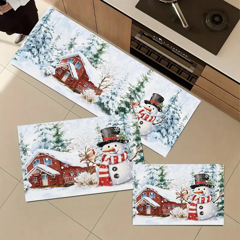 Christmas kitchen rug, made of flannel, soft and comfortable, washable, suitable for bedroom and dining room
Christmas kitchen rug, made of flannel, soft and comfortable, washable, suitable for bedroom and dining room