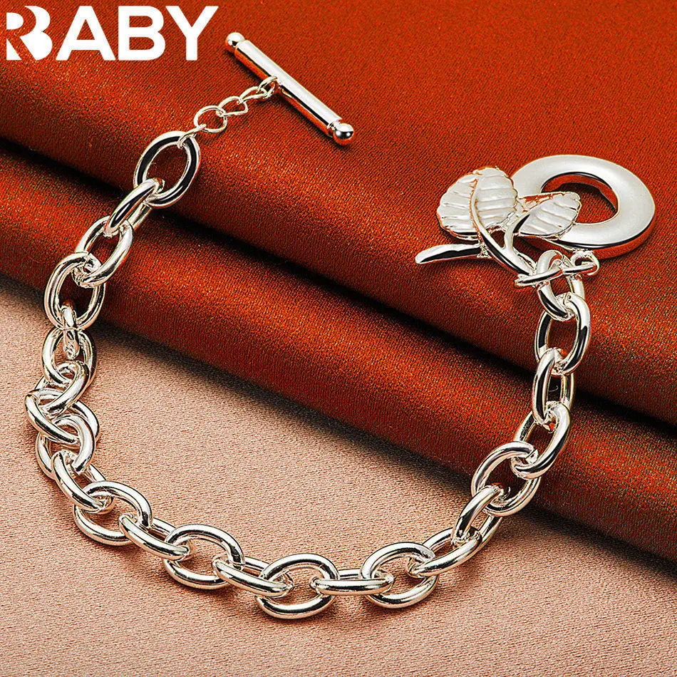 URBABY 925 Sterling Silver Leaves To Buckle Chain Bracelet For Women and Men Fashion Jewelry Charm Simple Party Accessories
URBABY 925 Sterling Silver Leaves To Buckle Chain Bracelet For Women and Men Fashion Jewelry Charm Simple Party Accessories