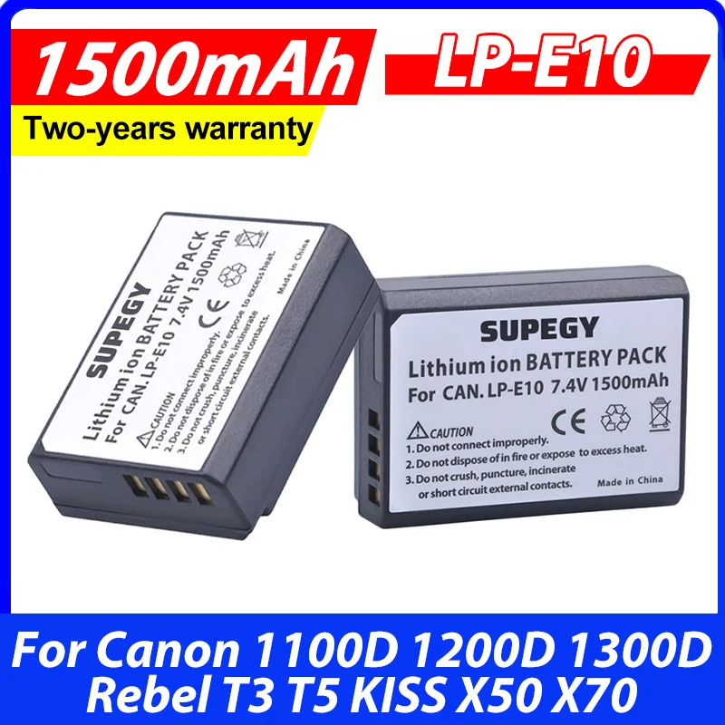 2x 1500mAh LP-E10 LPE10 LP E10 Camera Battery Bateria +LCD Dual USB Charger for Canon 1100D 1200D 1300D Rebel T3 T5 KISS X50 X70
2x 1500mAh LP-E10 LPE10 LP E10 Camera Battery Bateria +LCD Dual USB Charger for Canon 1100D 1200D 1300D Rebel T3 T5 KISS X50 X70