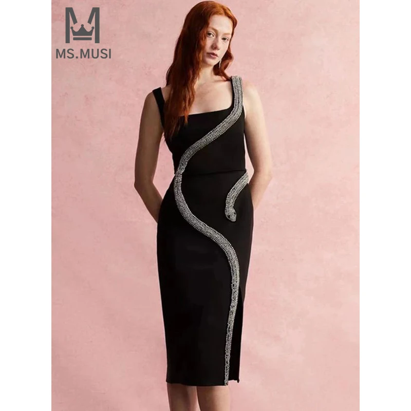 MSMUSI 2024 New Fashion Women Sexy Strap Tank Sequins Crystal Sleeveless Backless Bandage Party Club Bodycon Slit Midi Dress
MSMUSI 2024 New Fashion Women Sexy Strap Tank Sequins Crystal Sleeveless Backless Bandage Party Club Bodycon Slit Midi Dress