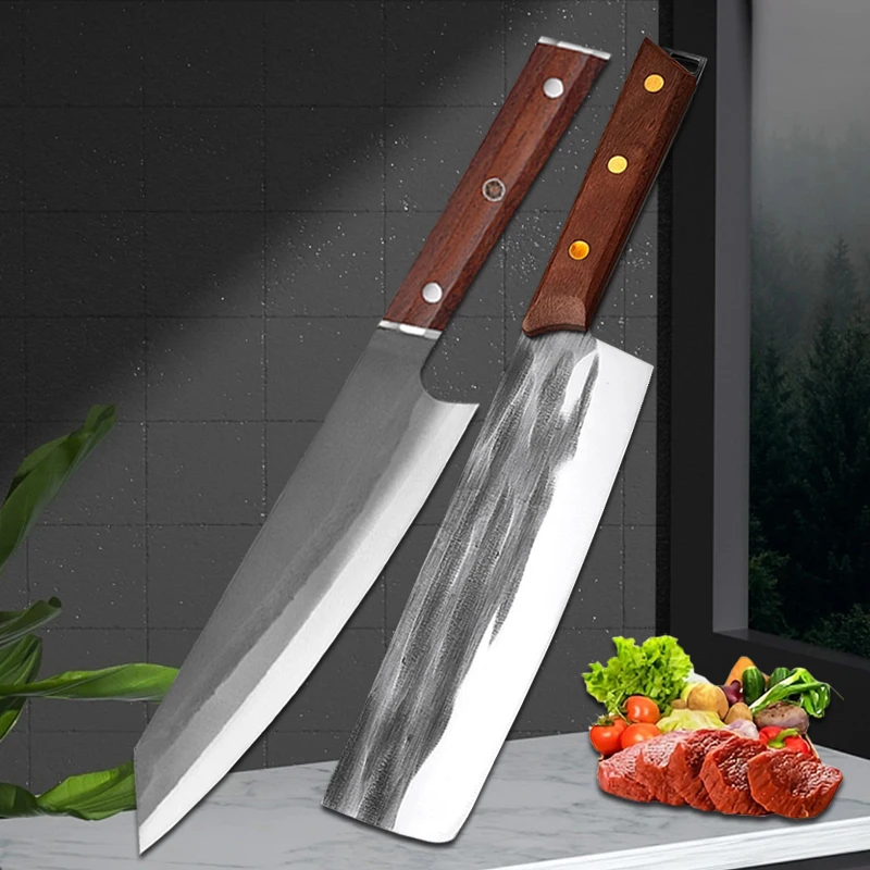 High-Carbon Steel Kitchen Knives Meat Cleaver Handmade Forged Japanese Chef Knife Fish Sushi Cutting Professional Cooking Cutter
High-Carbon Steel Kitchen Knives Meat Cleaver Handmade Forged Japanese Chef Knife Fish Sushi Cutting Professional Cooking Cutter