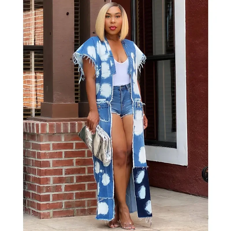 Printing Tassel Loose Long Denim Coat Women Autumn Winter Sleeveless Multi Pockets Chain Y2k Trends Cardigan Jacket Streetwear
Printing Tassel Loose Long Denim Coat Women Autumn Winter Sleeveless Multi Pockets Chain Y2k Trends Cardigan Jacket Streetwear