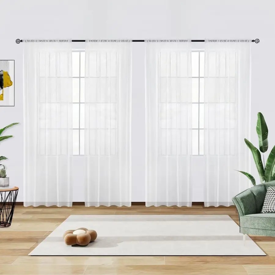 Однотонные полупрозрачные шторы-вуали с карманом для карниза, 4 панели, белые, бежевые, черные, серые, кофейные, ширина 52 дюйма, длина 90 дюймов, 1 пара для кухни
Однотонные полупрозрачные шторы-вуали с карманом для карниза, 4 панели, белые, бежевые, черные, серые, кофейные, ширина 52 дюйма, длина 90 дюймов, 1 пара для кухни