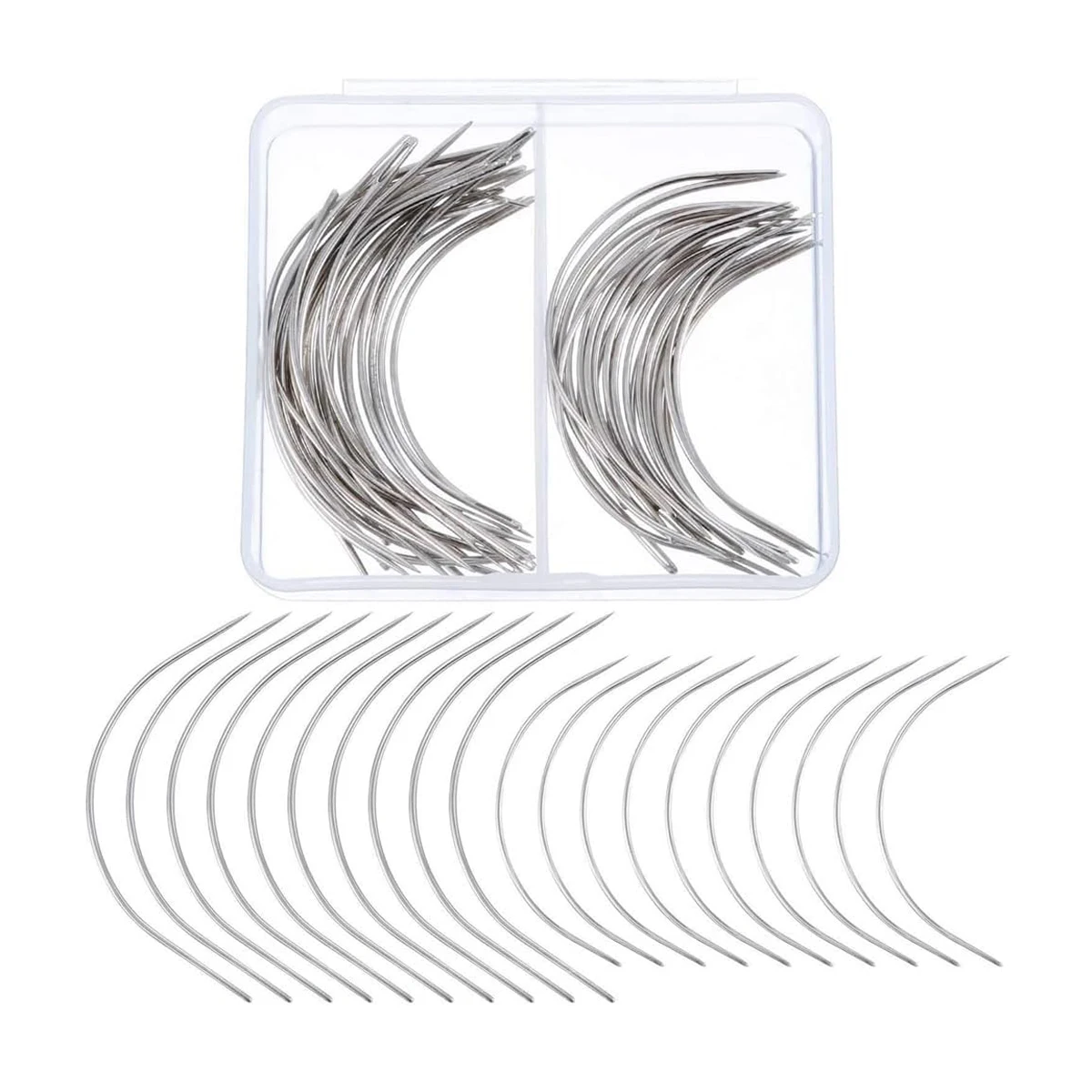 1Box 50 pieces C Curved Wig Making Pins Needles Set For Secure Hair Weaving Wig Making Blocking Knitting Tools
1Box 50 pieces C Curved Wig Making Pins Needles Set For Secure Hair Weaving Wig Making Blocking Knitting Tools