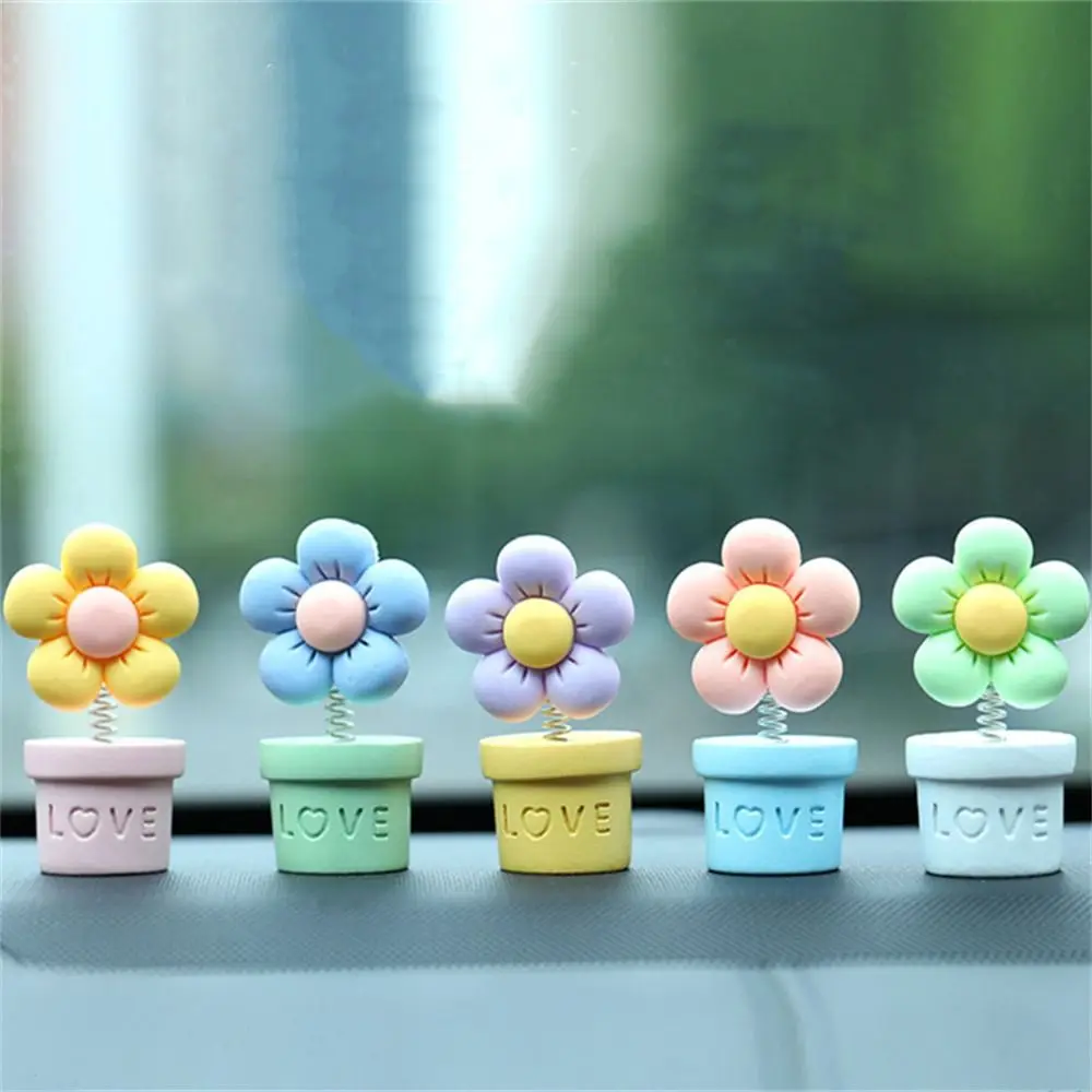 Small Flower Car Swinging Flower Potted Plants Shake Head Flower Ornament Car Cute Sweet Dashboard Bobble Head Ornaments
Small Flower Car Swinging Flower Potted Plants Shake Head Flower Ornament Car Cute Sweet Dashboard Bobble Head Ornaments