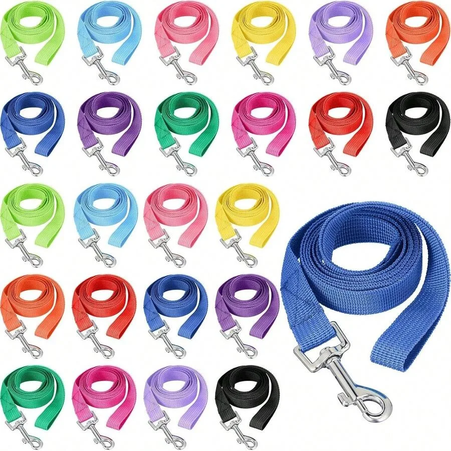 24 Pack Nylon Dog Leash Bulk 5 Ft Dog Leash Small And Medium Puppies, Traction Rope Training,,Camping, Backyard, 12 Assorted Vi
24 Pack Nylon Dog Leash Bulk 5 Ft Dog Leash Small And Medium Puppies, Traction Rope Training,,Camping, Backyard, 12 Assorted Vi