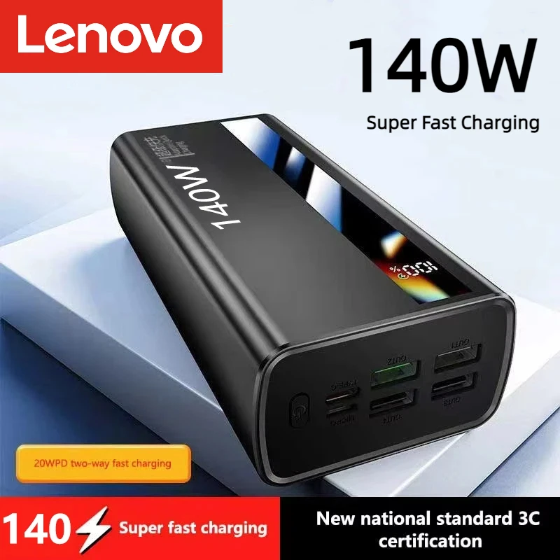 Внешний аккумулятор Lenovo 140W 500000 мАч большой емкости с быстрой зарядкой и LED-подсветкой для iPhone, Xiaomi, Samsung
Внешний аккумулятор Lenovo 140W 500000 мАч большой емкости с быстрой зарядкой и LED-подсветкой для iPhone, Xiaomi, Samsung