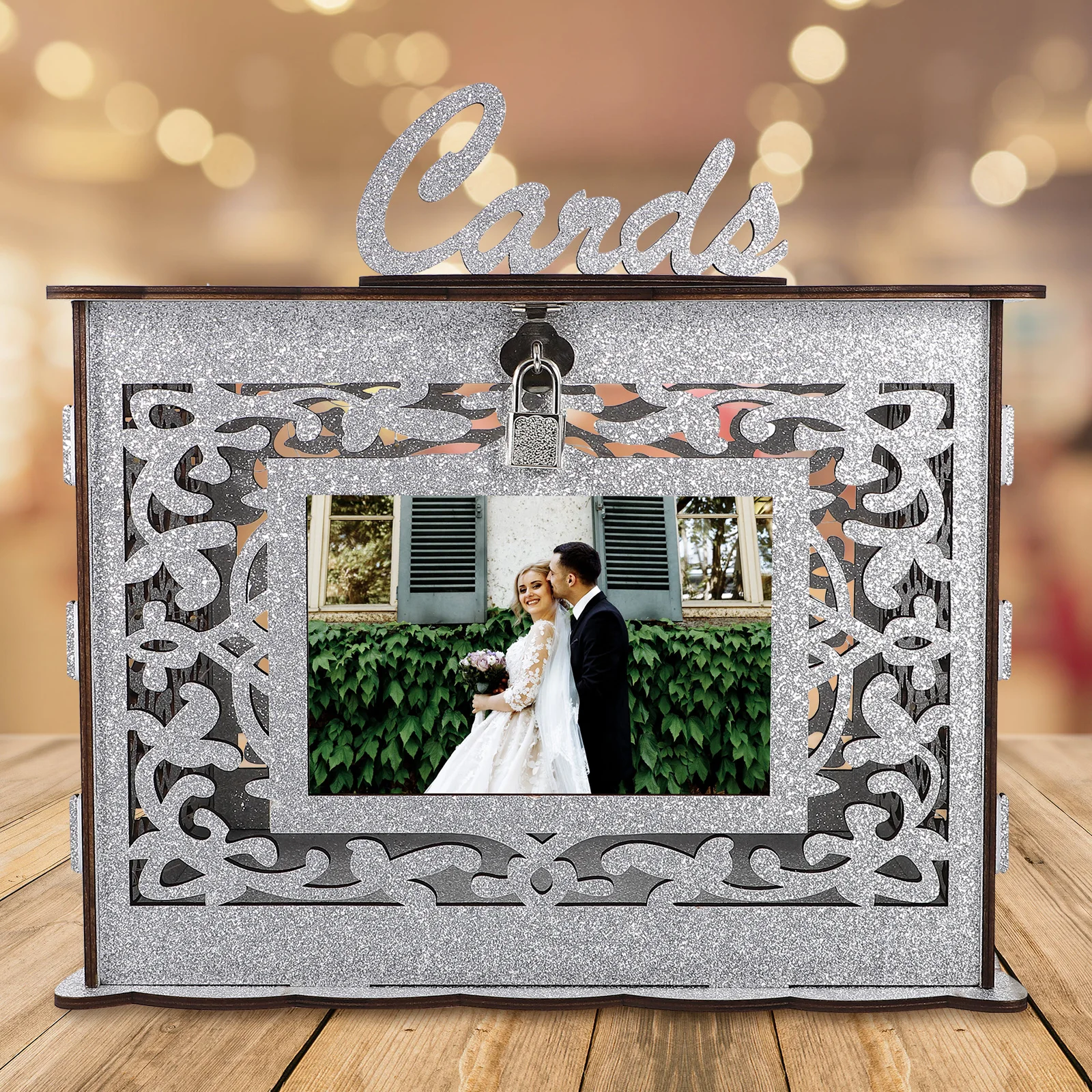Wedding Card Box Hollow Wooden Greeting Boxes for Cards Cash Blessings Container Holder Anniversary Rustic Design Storage
Wedding Card Box Hollow Wooden Greeting Boxes for Cards Cash Blessings Container Holder Anniversary Rustic Design Storage