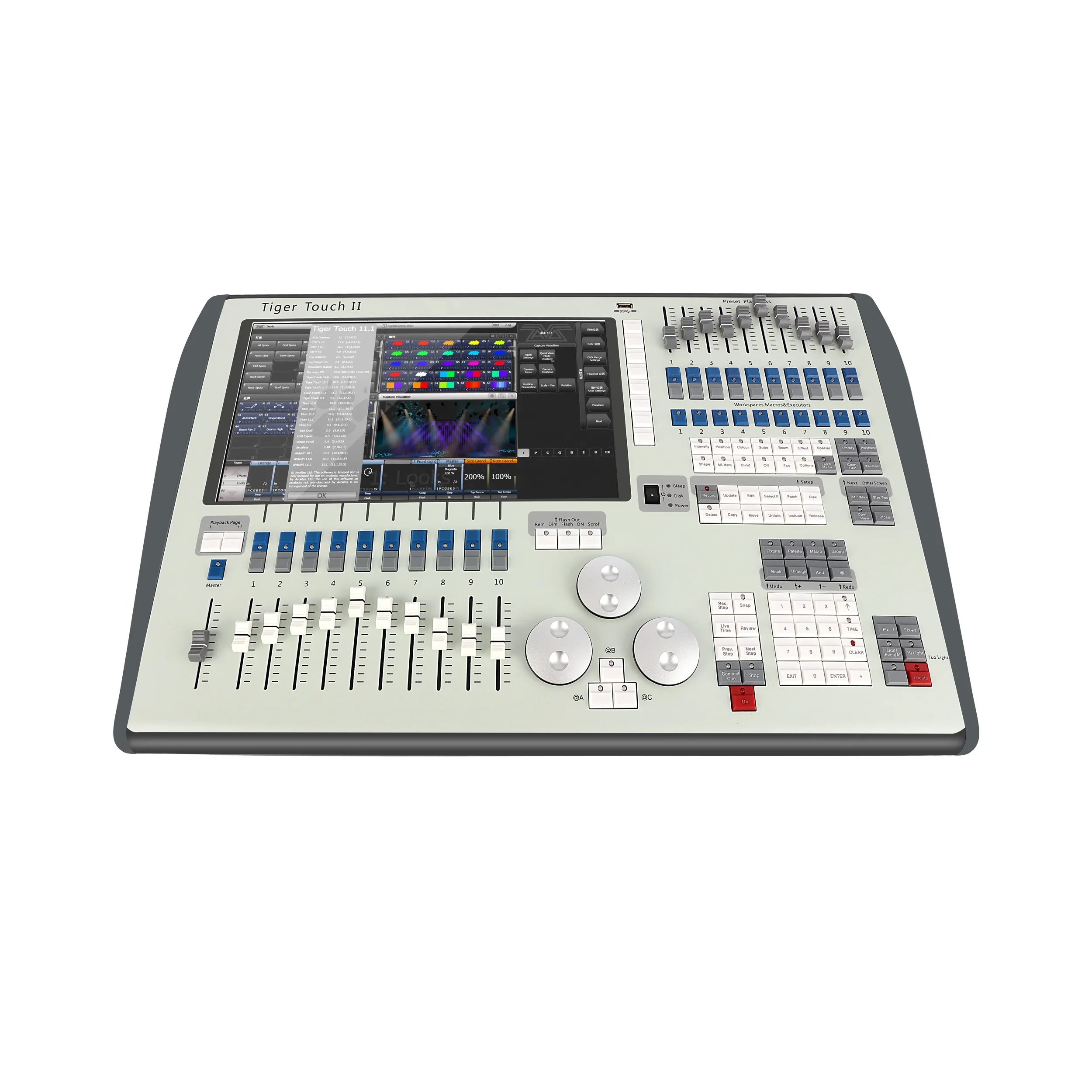 Tiger Touch II Manual Stage Lighting Controller Console DMX 512 Dimmer With 16 Output Ports And LTC Function
Tiger Touch II Manual Stage Lighting Controller Console DMX 512 Dimmer With 16 Output Ports And LTC Function