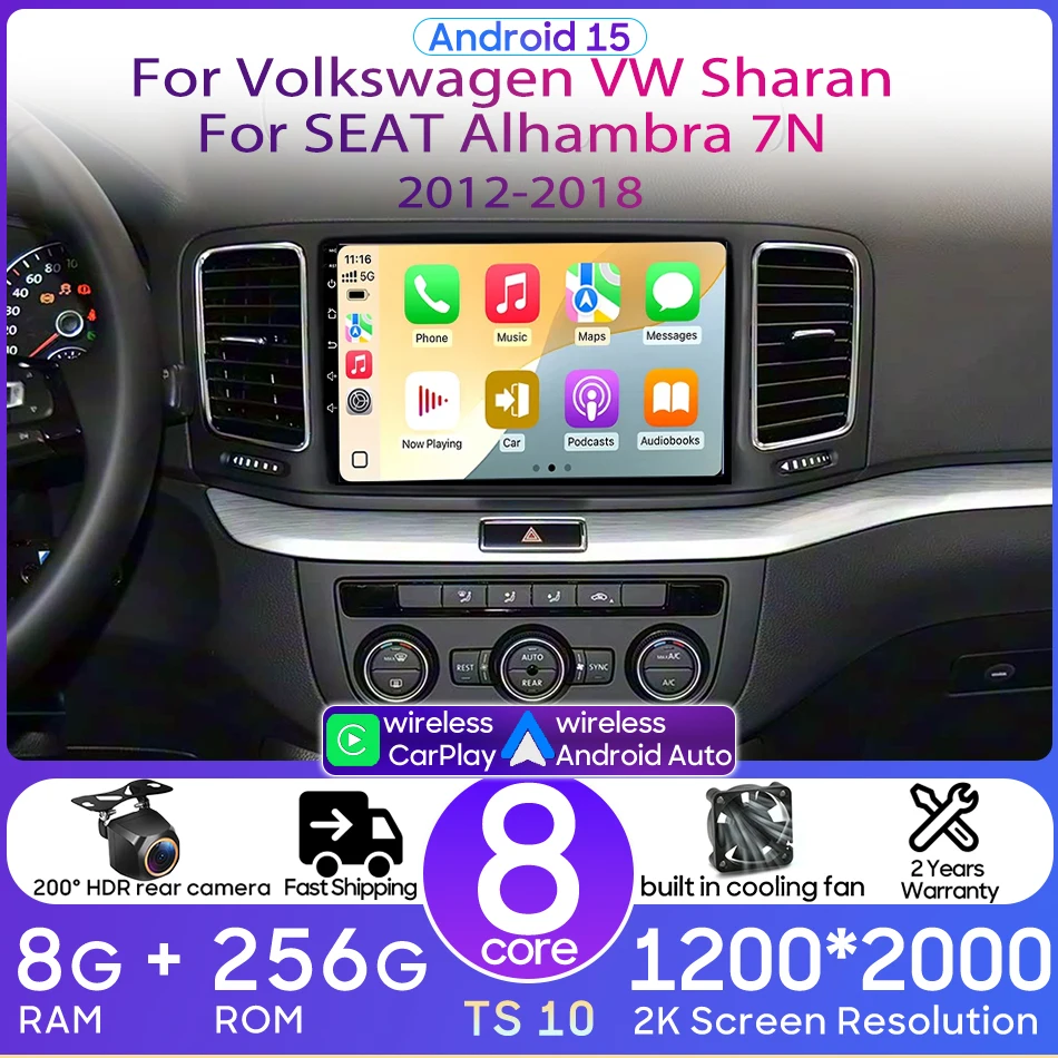 Android 16 Car Radio for Volkswagen VW Sharan SEAT Alhambra 7N 2010 - 2022 Android Auto GPS Navigation 2K 4G Display Stereo Wifi
Android 16 Car Radio for Volkswagen VW Sharan SEAT Alhambra 7N 2010 - 2022 Android Auto GPS Navigation 2K 4G Display Stereo Wifi