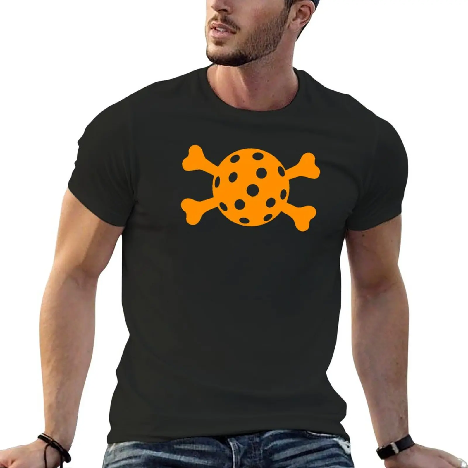 Pickleball Halloween Cross Bones - Orange T-Shirt tops summer top men graphic t shirts
Pickleball Halloween Cross Bones - Orange T-Shirt tops summer top men graphic t shirts