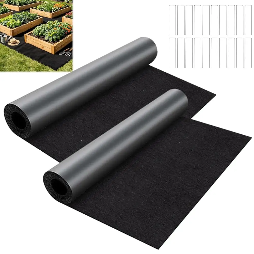 2 Rolls Recycled Felt Mulch Mat Roll for Landscaping, 8.2 x 2Ft Black Fabric Mulch Walkway Pathway Mat, Permanent Garden Path
2 Rolls Recycled Felt Mulch Mat Roll for Landscaping, 8.2 x 2Ft Black Fabric Mulch Walkway Pathway Mat, Permanent Garden Path