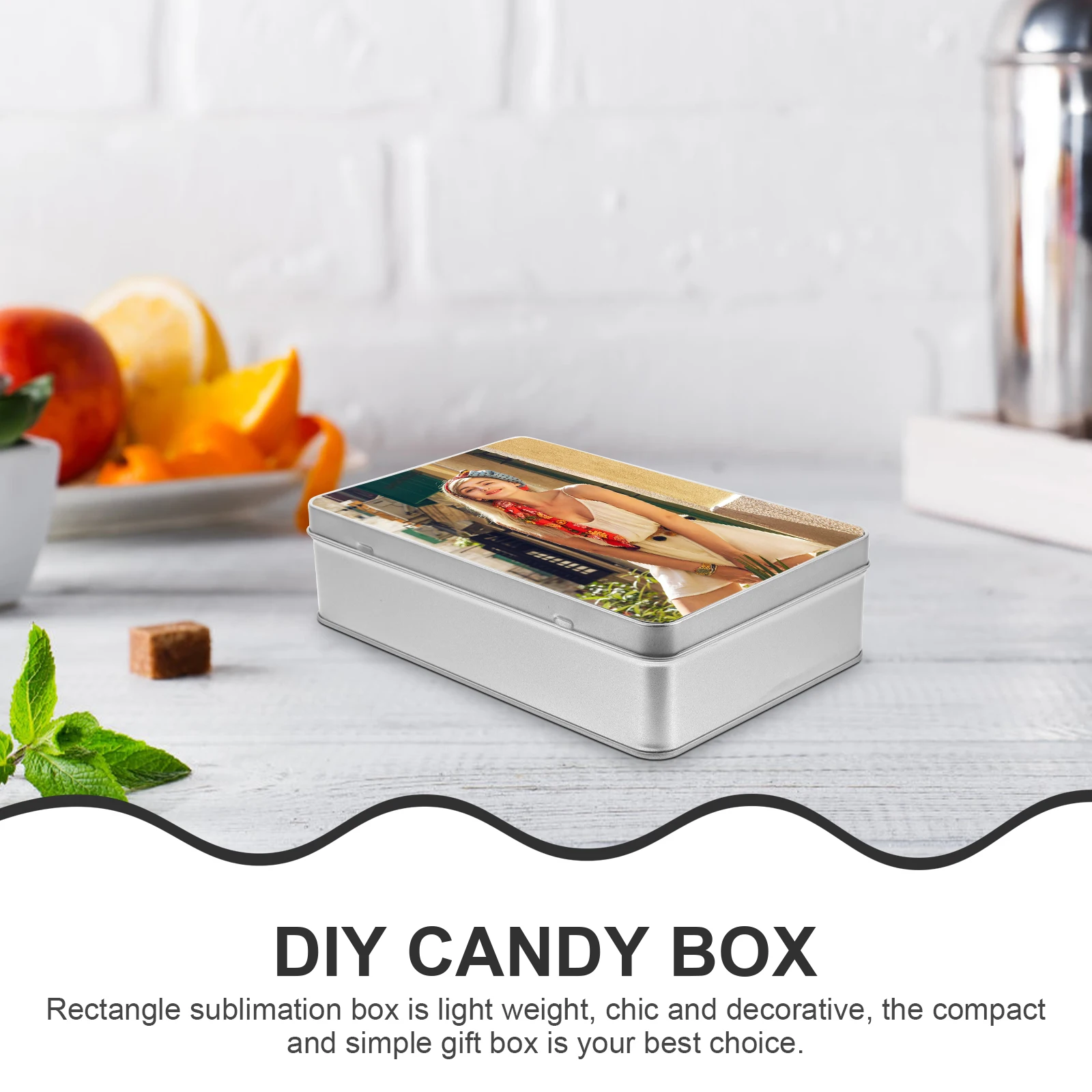 Sublimation Blank Candy Rectangle Iron Gift Storage Tin Container Party Wedding Promotion Decorative Small Metal Diy Box Lid
Sublimation Blank Candy Rectangle Iron Gift Storage Tin Container Party Wedding Promotion Decorative Small Metal Diy Box Lid