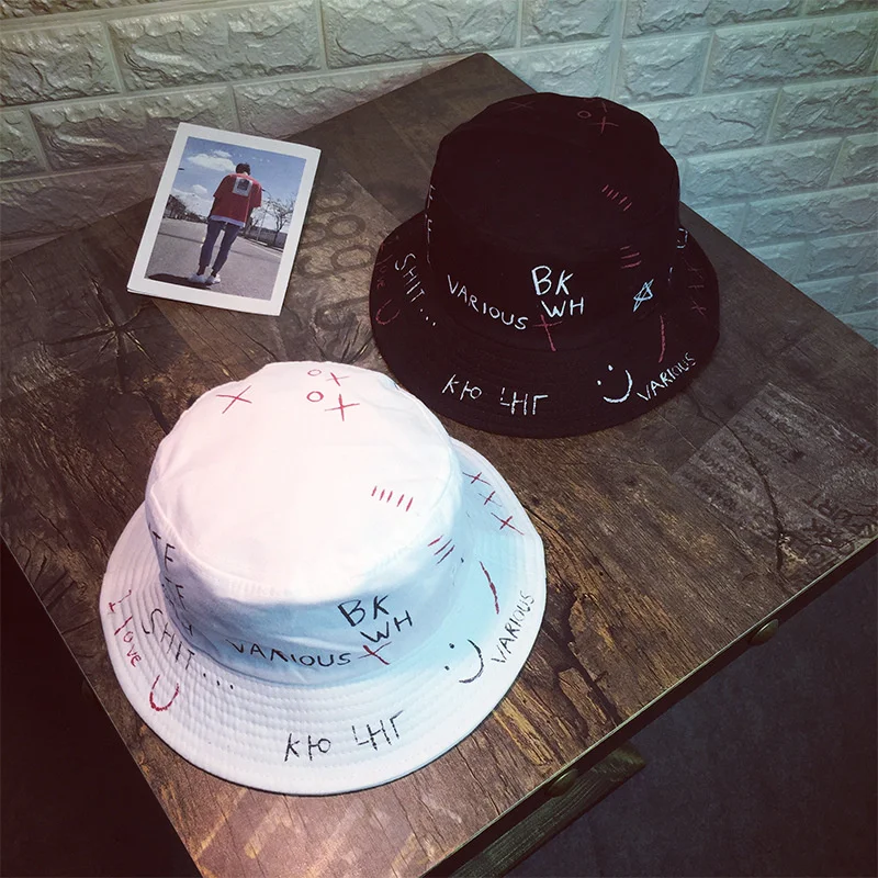 Hat Girl Summer Black And White Graffiti Love Leisure Fisherman Hat Street Personality Basin Hat Sun Trendy Man
Hat Girl Summer Black And White Graffiti Love Leisure Fisherman Hat Street Personality Basin Hat Sun Trendy Man