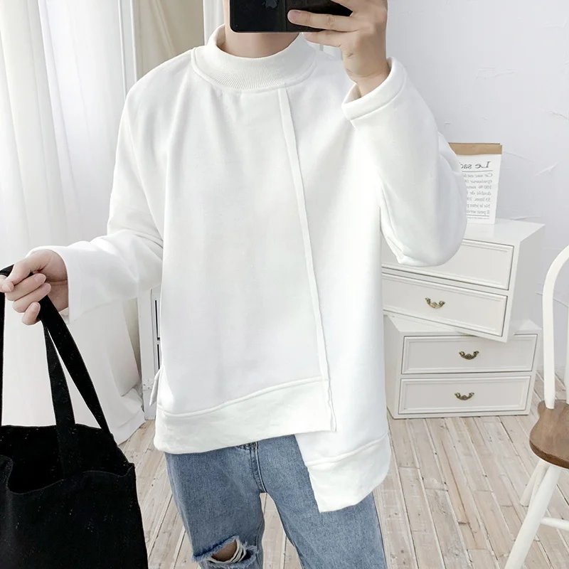 Spring Autumn Asymmetric Splicing Hip Hop Loose Couple f High Collar Sweatirt Men Women Trendy Brand Internet Celebri Top
Spring Autumn Asymmetric Splicing Hip Hop Loose Couple f High Collar Sweatirt Men Women Trendy Brand Internet Celebri Top