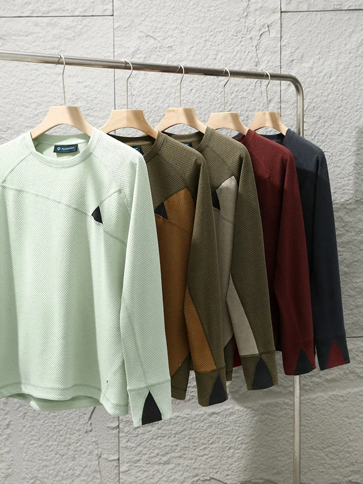 High End Men's round Neck Long Sleeve T-Shirt Wool Blend Outdoor Breathable Polyester Construction Honeycomb 3D Structure
High End Men's round Neck Long Sleeve T-Shirt Wool Blend Outdoor Breathable Polyester Construction Honeycomb 3D Structure